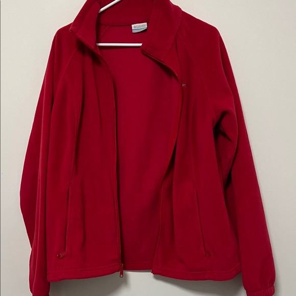 Women's Red Fleece Jacket - Picture 1 of 2